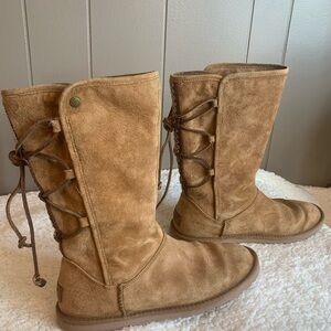 UGG Tan Lace Up Boots